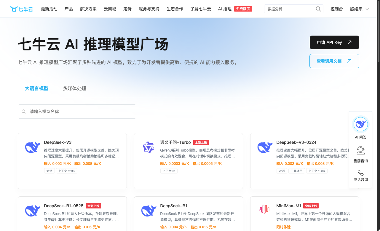 主流模型支持